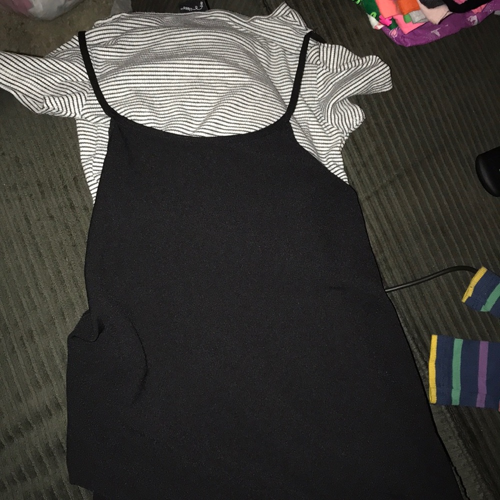 Black and white dress set